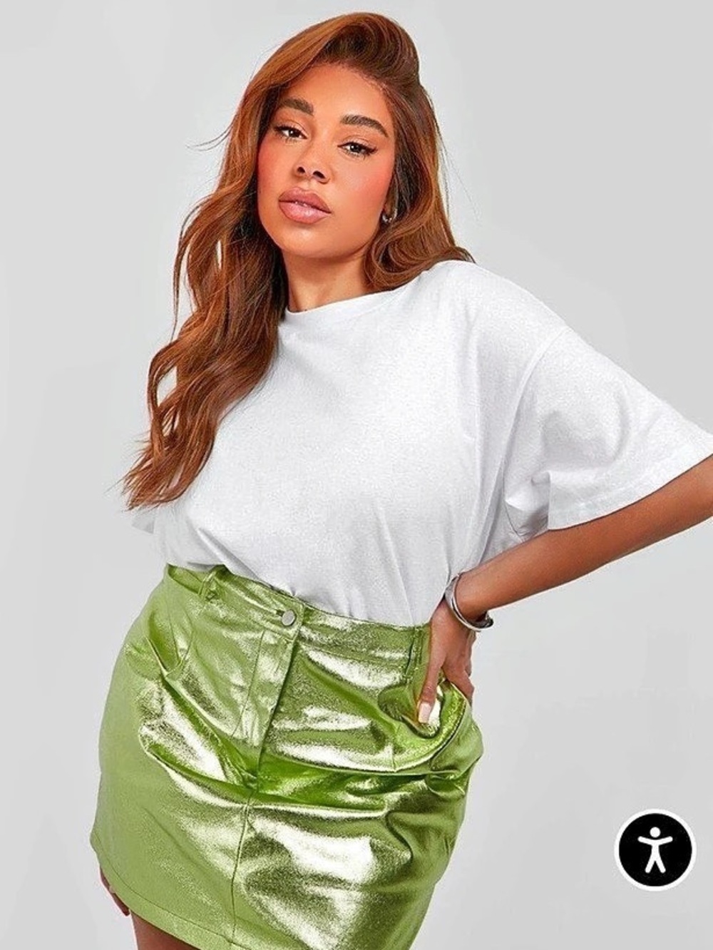Closet Clean out - $6 Metallic Skirt SZ 18- Buy 5 items for free shipping - Picture 3 of 5